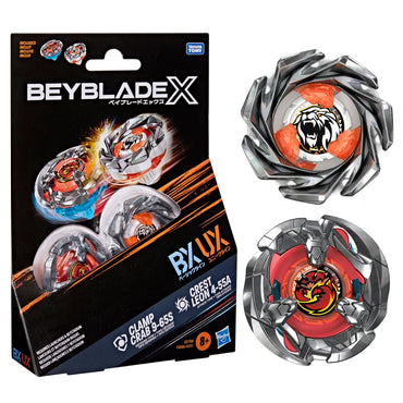 Beyblade X: Clamp Crab 9-65S & Crest Leon 4-55A Dual Pack Set