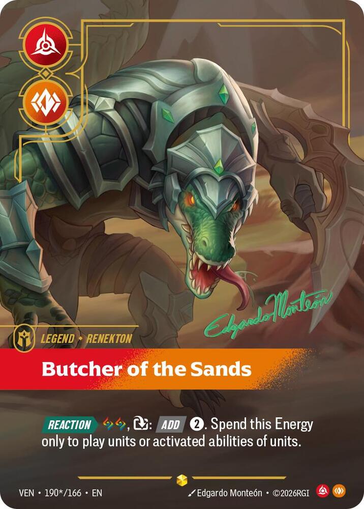 Renekton, Butcher of the Sands (Signature) (190*/166) [Vendetta]