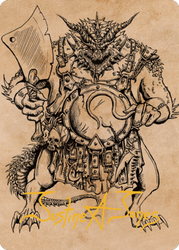 Thrakkus the Butcher Art Card (Gold-Stamped Signature) [Commander Legends: Battle for Baldur's Gate Art Series]
