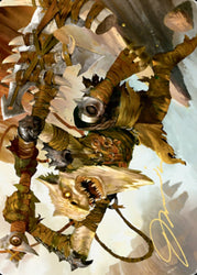 Teeterpeak Ambusher Art Card (Gold-Stamped Signature) [Zendikar Rising Art Series]