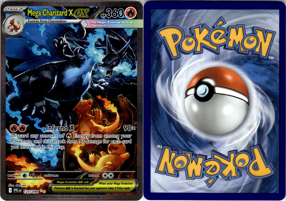 Mega Charizard X ex (125/094) [PFL125] [Mega Evolution: Phantasmal Flames]