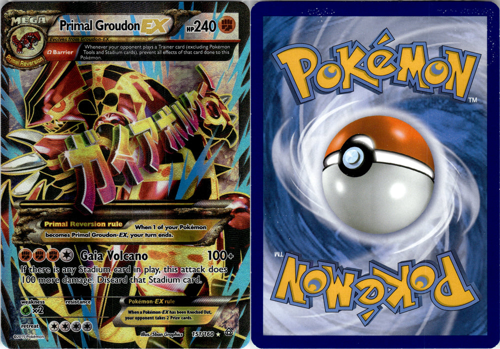 Primal Groudon EX (151/160) (ERROR - MISPRINT) [PC151] [XY: Primal Clash]