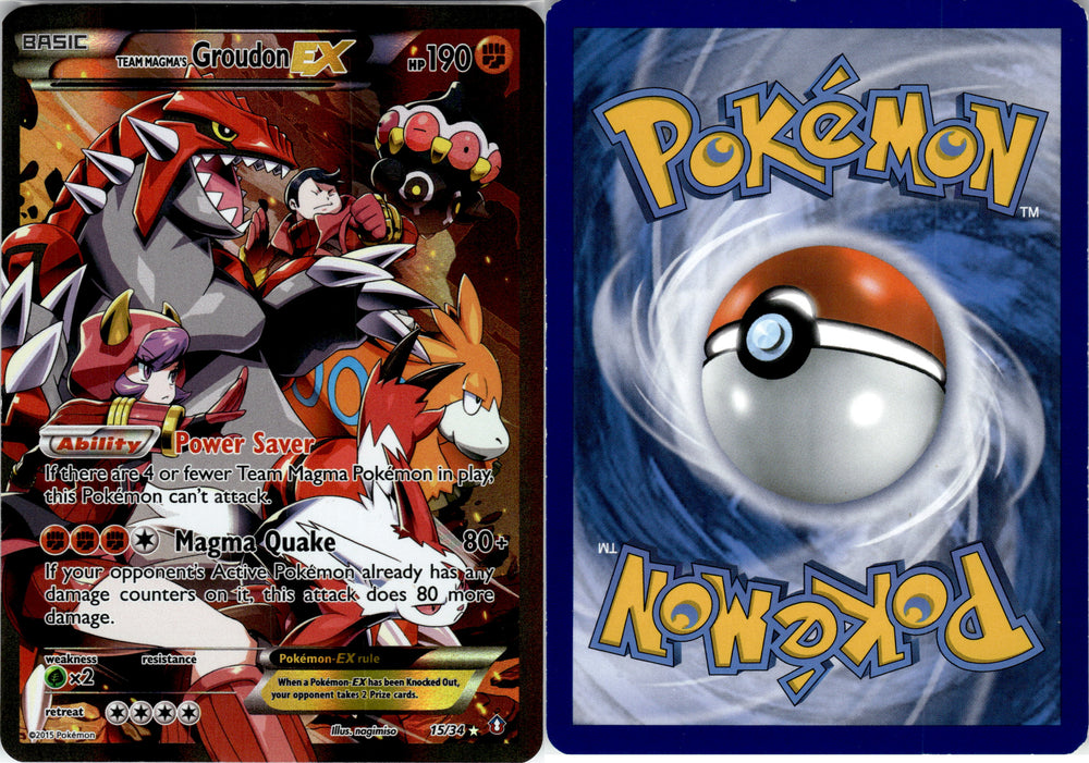 Team Magma's Groudon ex (15/34) [DC15] [XY: Double Crisis]