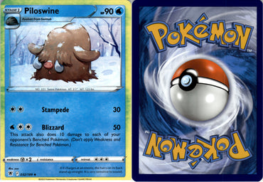 Piloswine (032/189) (Blue Ink Bleed Error) [Misprint] [AR032] [Sword & Shield: Astral Radiance]
