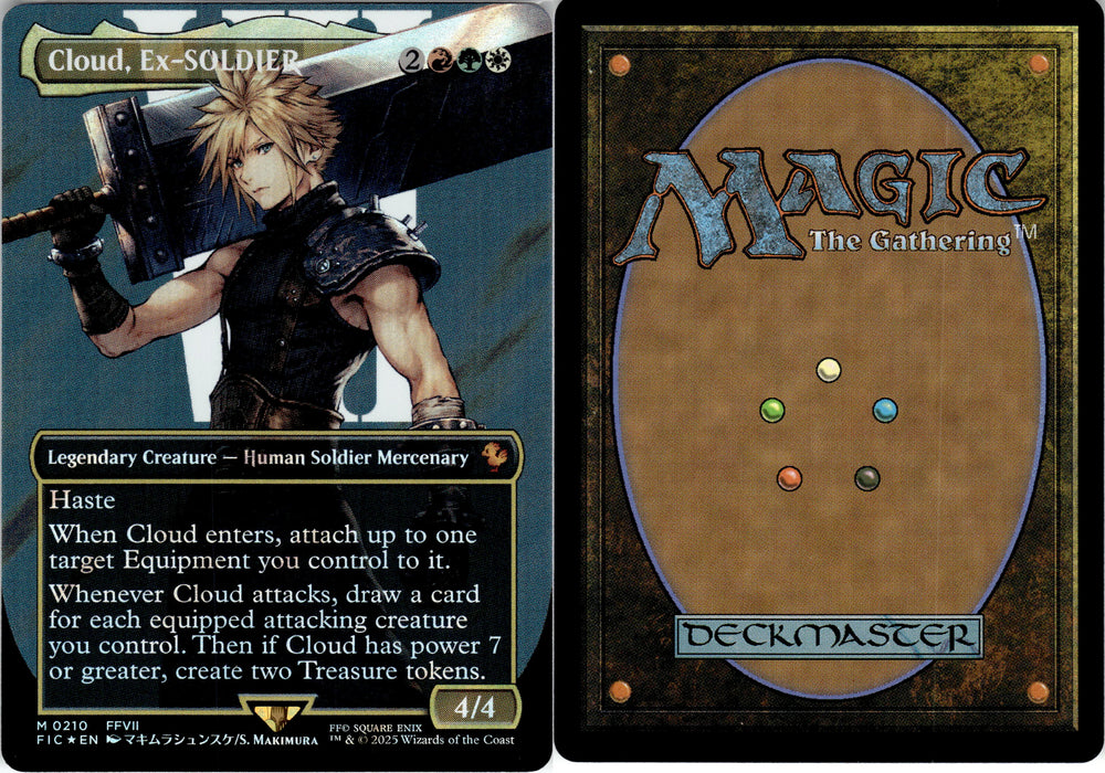 Cloud, Ex-SOLDIER (Borderless) (Surge Foil) (FIC0210) [FINAL FANTASY Commander]