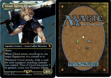 Cloud, Ex-SOLDIER (Borderless) (Surge Foil) (FIC0210) [FINAL FANTASY Commander]