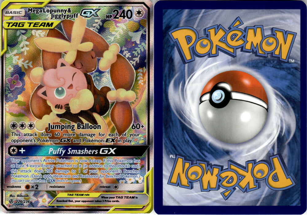 Mega Lopunny & Jigglypuff GX (226/236) [Sun & Moon: Cosmic Eclipse] (SMCE226)