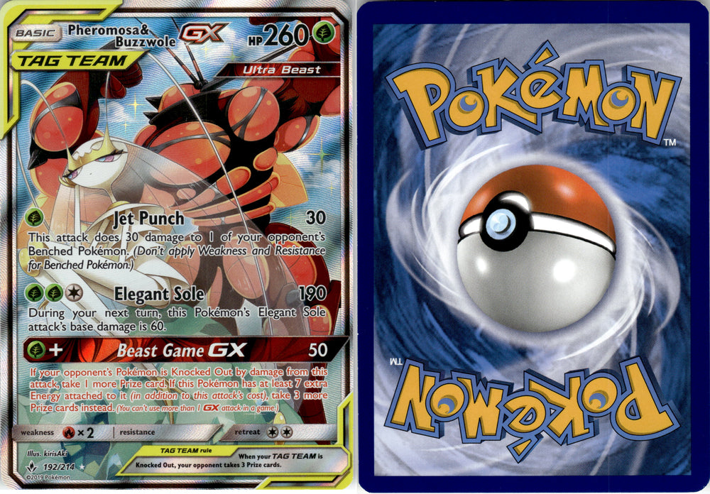 Pheromosa & Buzzwole GX (192/214) [Sun & Moon: Unbroken Bonds] (SMUB192)