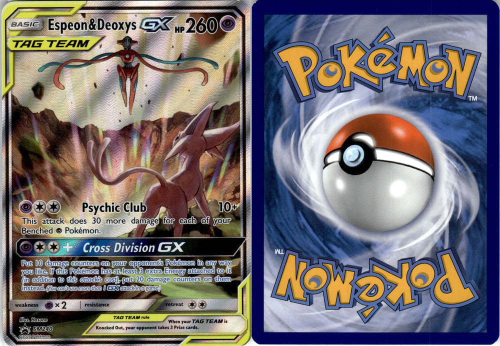Espeon & Deoxys GX (SM240) [Sun & Moon: Black Star Promos]