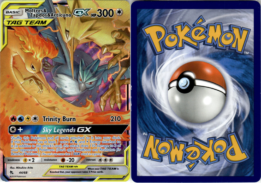 Moltres & Zapdos & Articuno GX (44/68) [Sun & Moon: Hidden Fates]