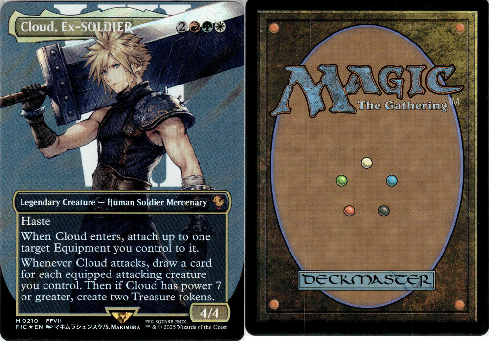 Cloud, Ex-SOLDIER (Borderless) (Surge Foil) (FIC0210) [FINAL FANTASY Commander]