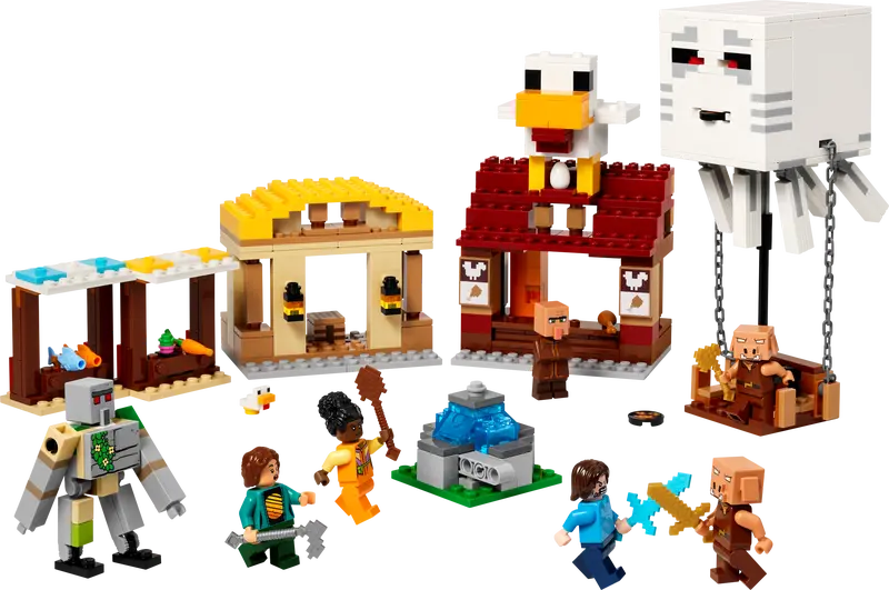 Lego: Minecraft - The Ghast Balloon Village Attack