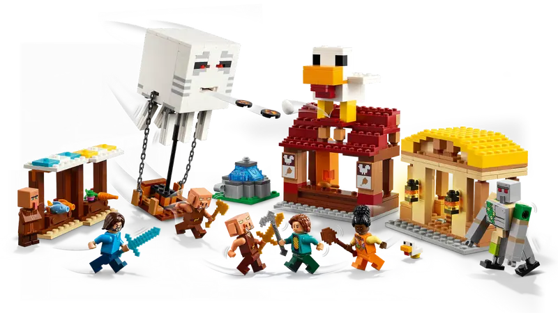 Lego: Minecraft - The Ghast Balloon Village Attack