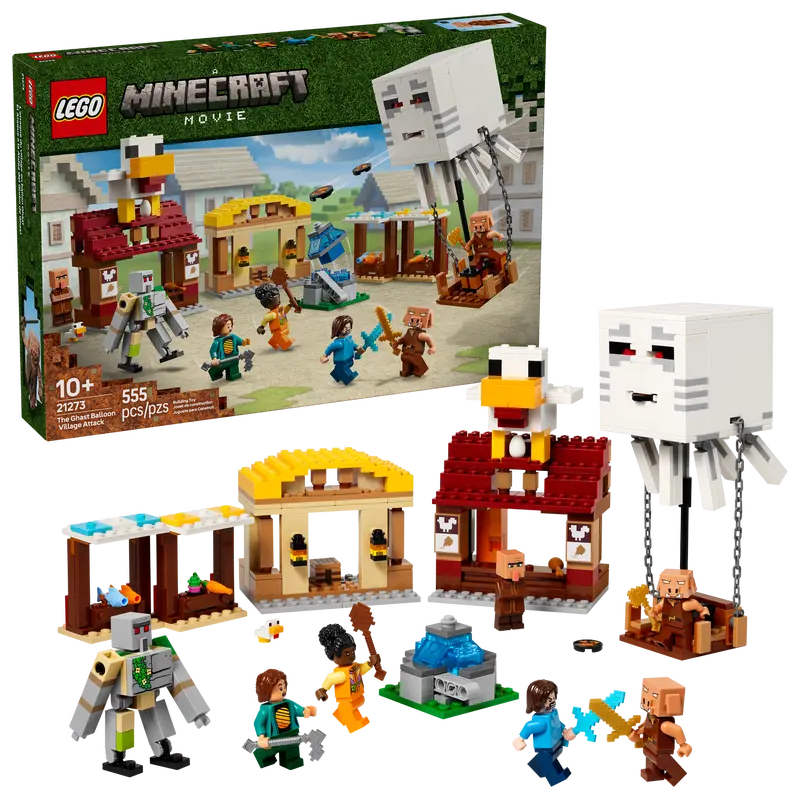 Lego: Minecraft - The Ghast Balloon Village Attack