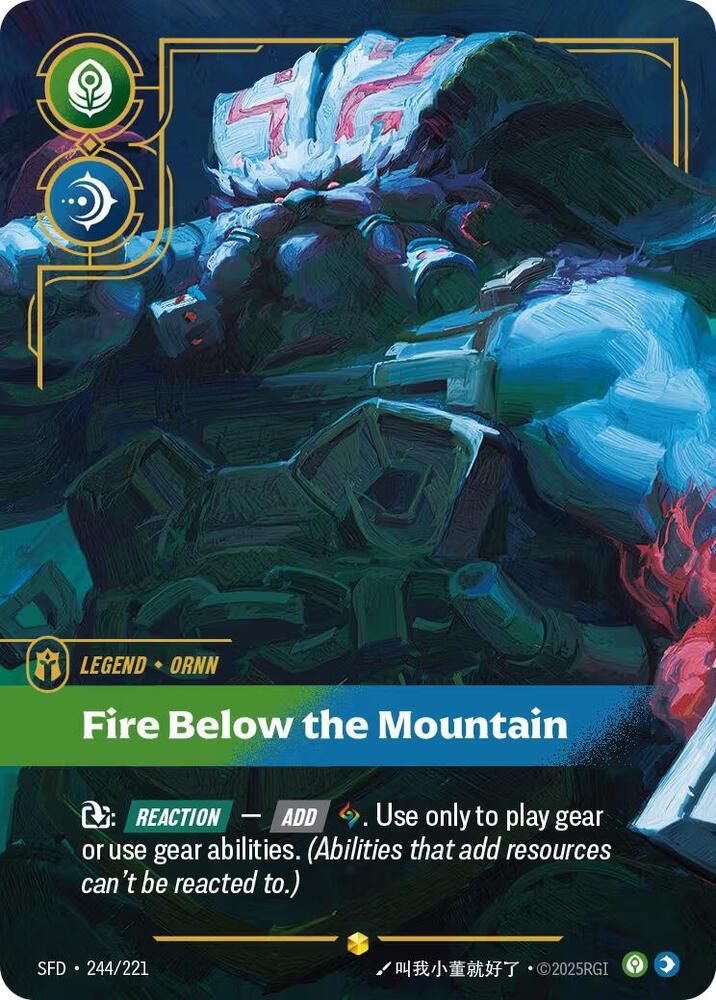 Ornn, Fire Below the Mountain (Overnumbered) (244/221) [Spiritforged]