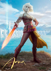 Nahiri, Heir of the Ancients 1 Art Card (Gold-Stamped Signature) [Zendikar Rising Art Series]