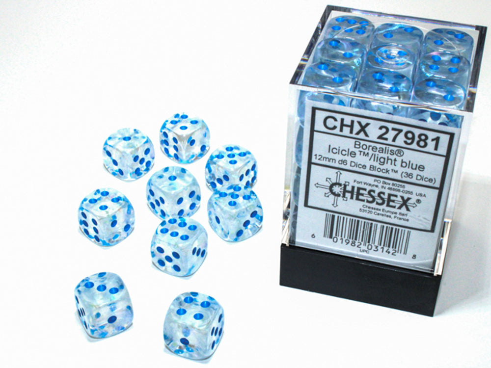 Chessex: Borealis Icicle/Light Blue Luminary (CHX 27981)