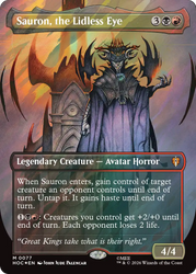 Sauron, the Lidless Eye (Borderless) (Surge Foil) [The Hobbit: Eternal-Legal]