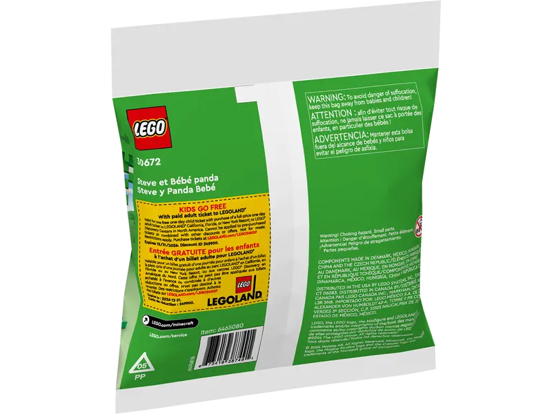 Lego: Minecraft - Steve and Baby Panda
