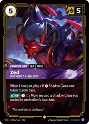 Zed, Without a Sound (Alternate Art) (112a/166) [Vendetta]