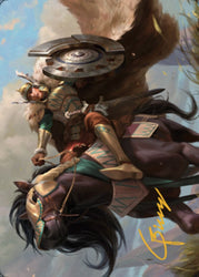 Knight of Dawn's Light Art Card (Gold-Stamped Signature) [Dominaria United Art Series]