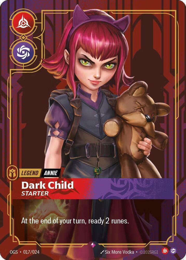 Annie, Dark Child (Metal) (Best Of) (017/024) [Riftbound Organized Play Promotional Cards]