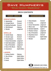 Dave Humpherys Decklist [World Championship Decks 2003]