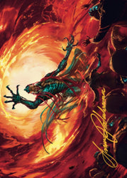 Gix, Yawgmoth Praetor Art Card (Gold-Stamped Signature) [The Brothers' War Art Series]