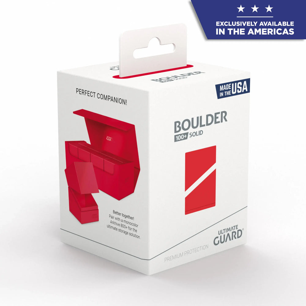 Ultimate Guard Boulder Deck Box: Solid Color 100+ - Red
