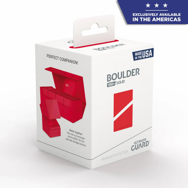 Ultimate Guard Boulder Deck Box: Solid Color 100+ - Red