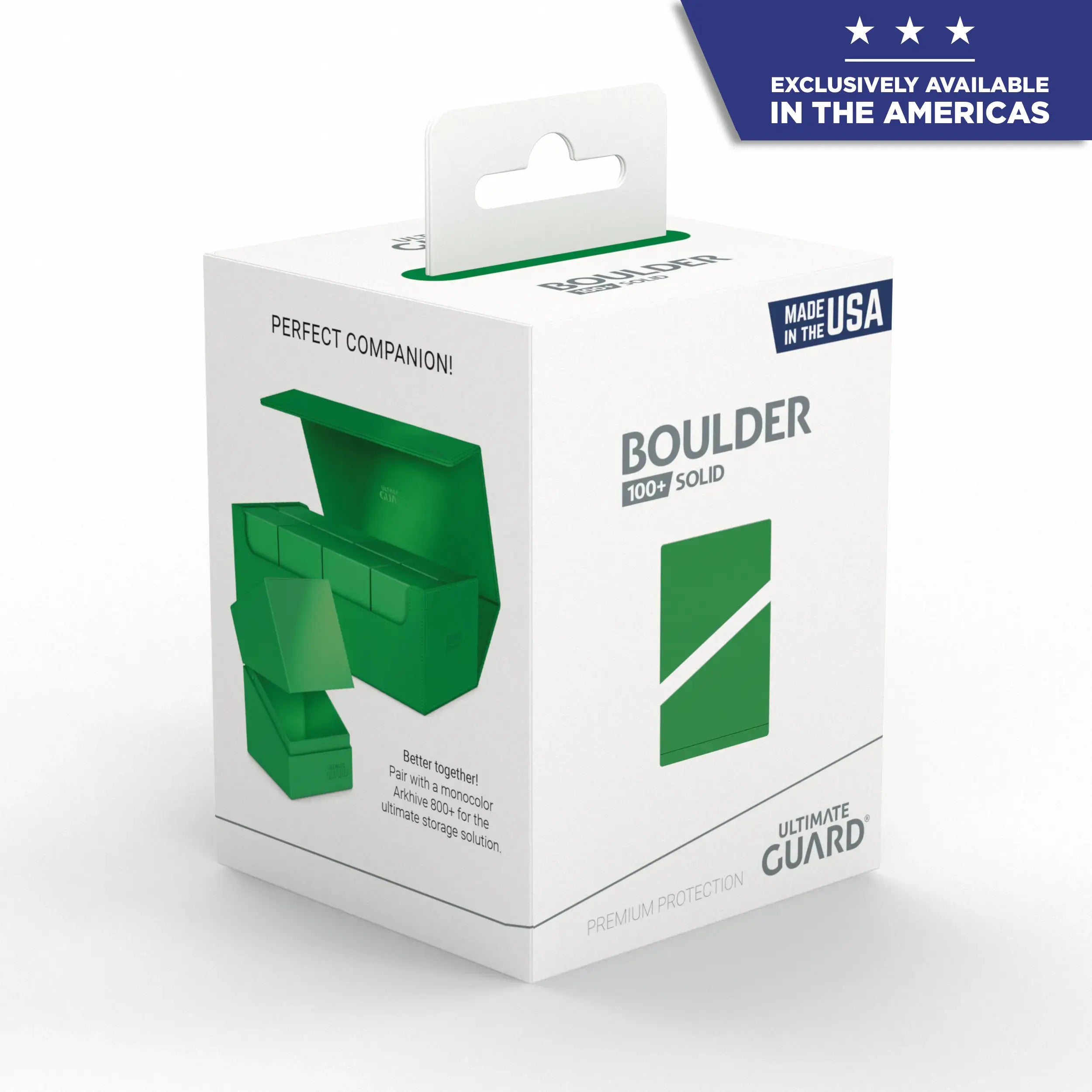 Ultimate Guard Boulder Deck Box: Solid Color 100+ - Green