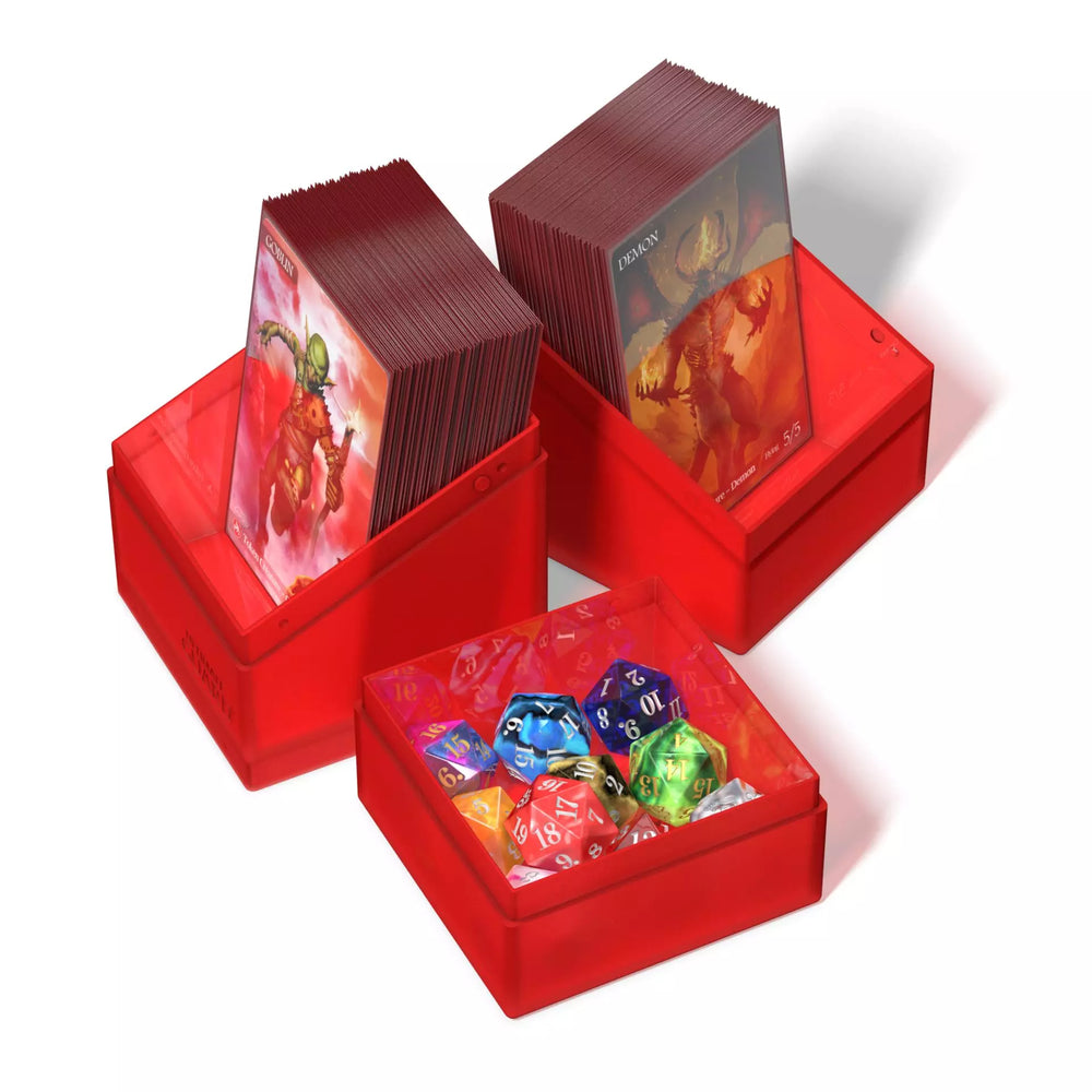 Ultimate Guard Boulder Deck Box: Boulder'n'Tray 100+ - Ruby