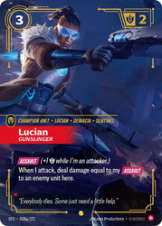 Lucian, Gunslinger (Alternate Art) (028a/221) [Spiritforged]