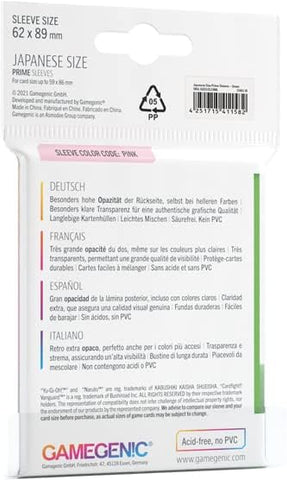 Gamegenic: Prime Deck Protector Japanese - Green (60)