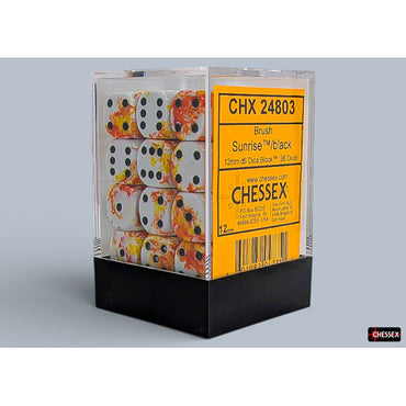 Chessex: Brush Dice - Sunrise 12mm d6 Dice Block (CHX24803)