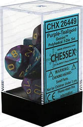 Chessex: Gemini Polyhedral Purple-Teal/Gold (CHX 26449)