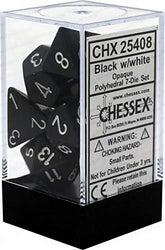 Chessex: Opaque Polyhedral Black/White (CHX 25408)