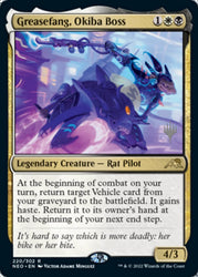 Greasefang, Okiba Boss (Promo Pack) [Kamigawa: Neon Dynasty Promos]