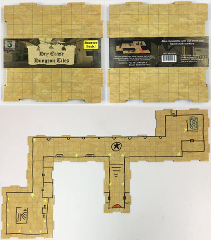 Dry-Erase Dungeon Tiles Booster Pack Earthtone