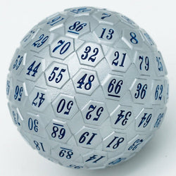 Foam Brain Games: 45mm D100 - Pewter with Navy