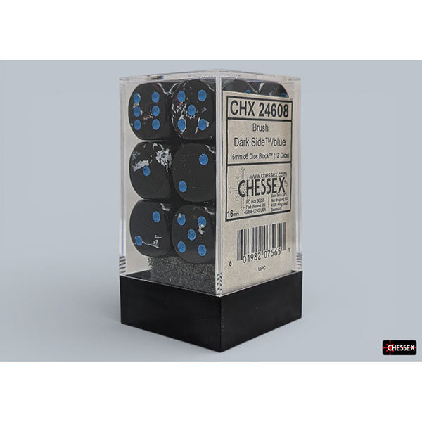 Chessex: Brush Dice - Dark Side 16mm d6 Dice Block (CHX24608)