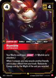 Rumble, Hotheaded (Alternate Art) (026a/221) [Spiritforged]
