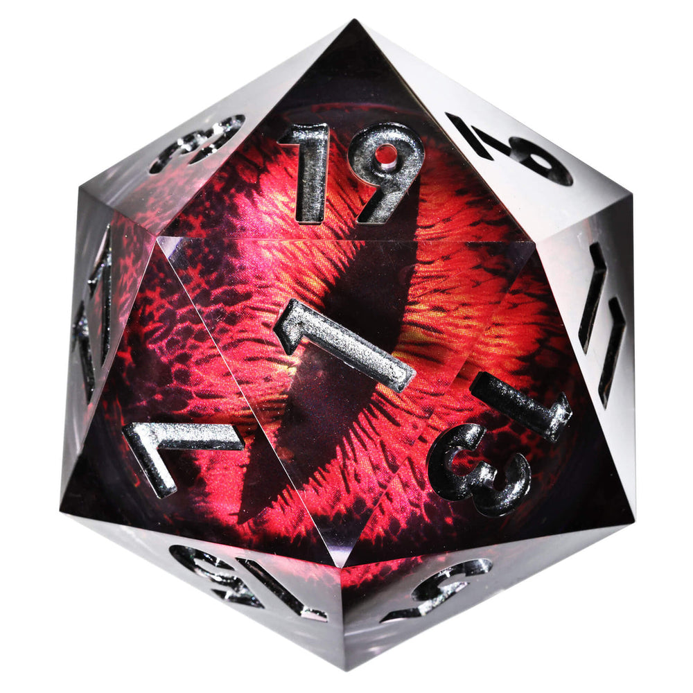 Dice Habit: Jumbo D20 - Red Dragon Eye