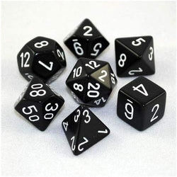 Chessex: Opaque Polyhedral Black/White (CHX 25408)