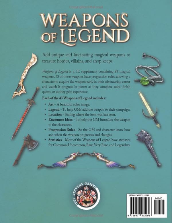 Weapons of Legend: Magical Weapons for 5E