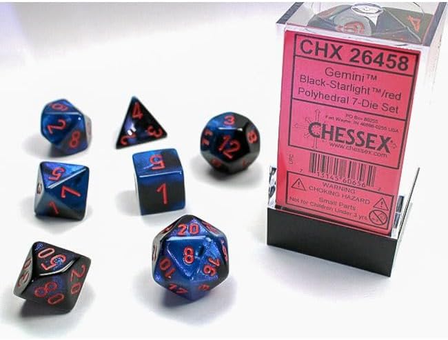 Chessex: Gemini Black Starlight/Red Polyhedral Set (CHX 26458)