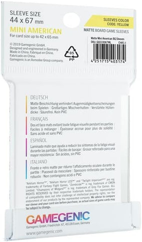 Gamegenic Matte Sleeves: Mini American-Sized (50ct)