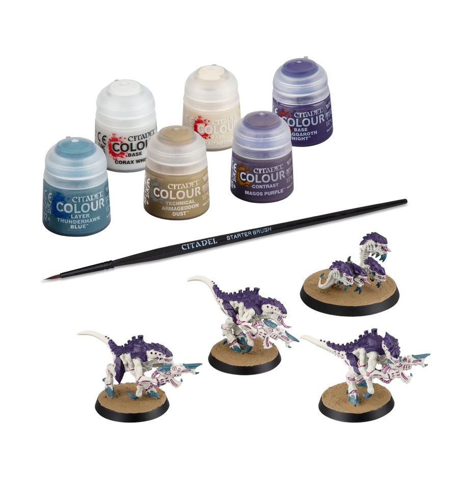 Warhammer 40K: Tyranids - Termagants and Ripper Swarm & Paints Set