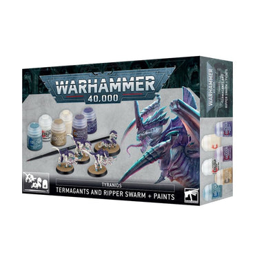 Warhammer 40K: Tyranids - Termagants and Ripper Swarm & Paints Set
