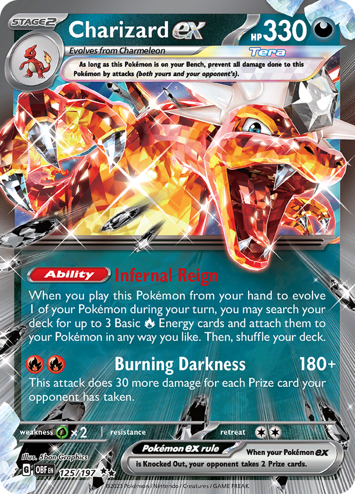 pokemon scarlet and violet charizard card ex 2023 Pokmon & 151 Special Illustration Rare #199/165 (PSA or BGS Graded) - 2023 Preserved in a tamper Charizard ex (125/197) [Scarlet &